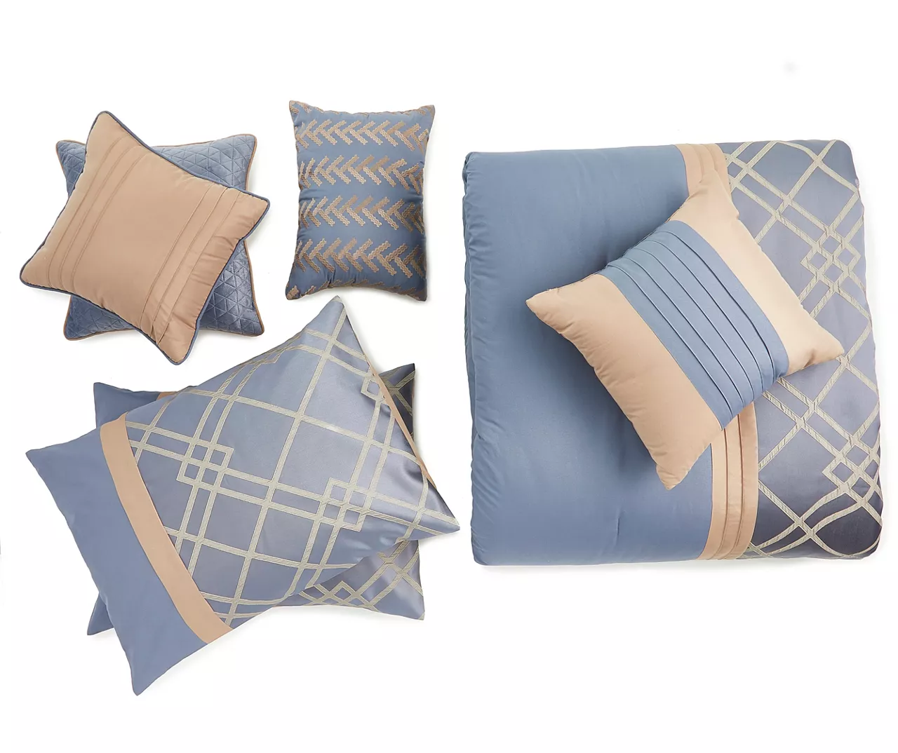 Broyhill Corinth Denim Geo 8-Piece Comforter Set - Image 3