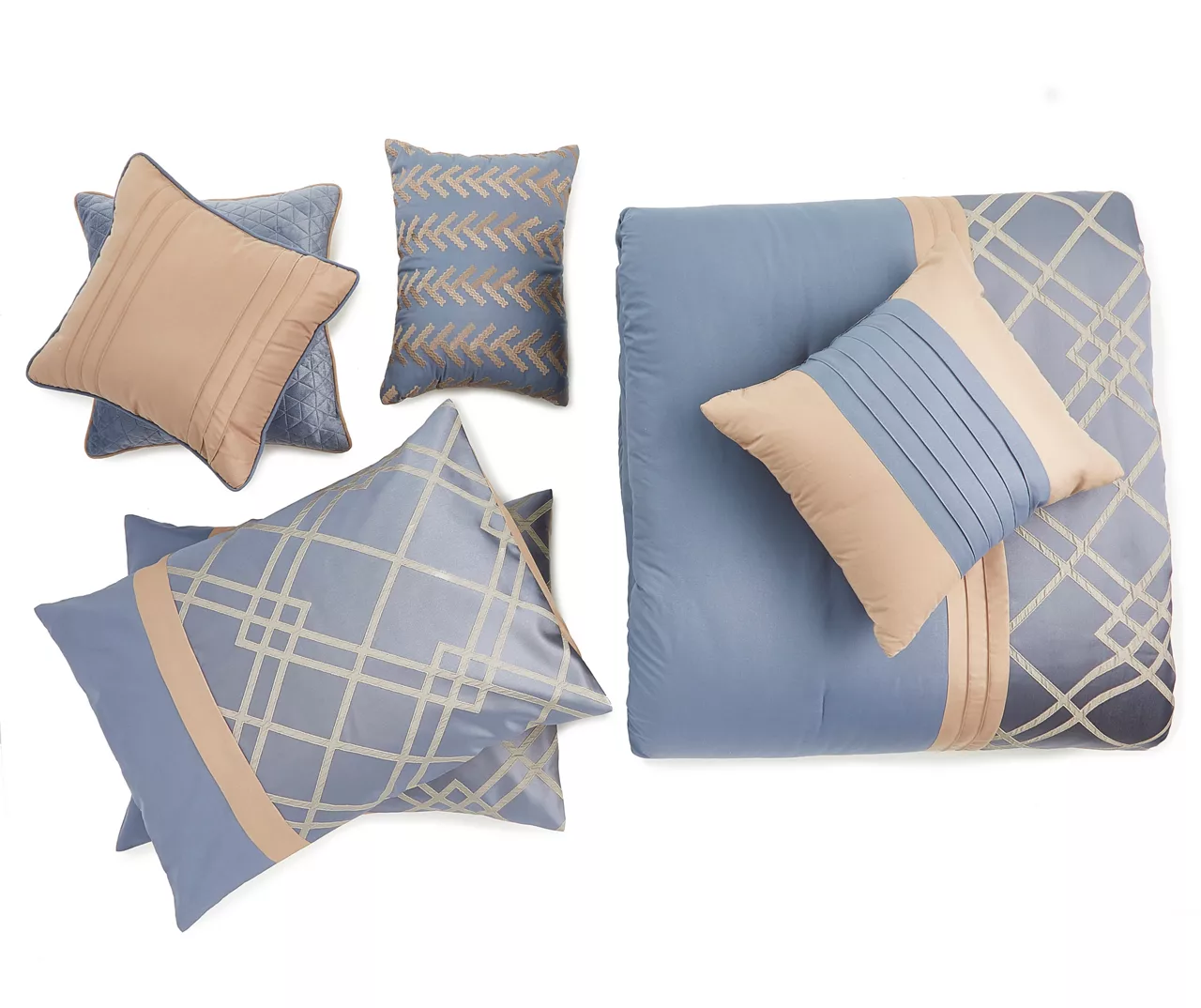 Broyhill Corinth Denim Geo 8-Piece Comforter Set - Image 6