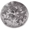 Jolie Gray Velvet Round Throw Pillow