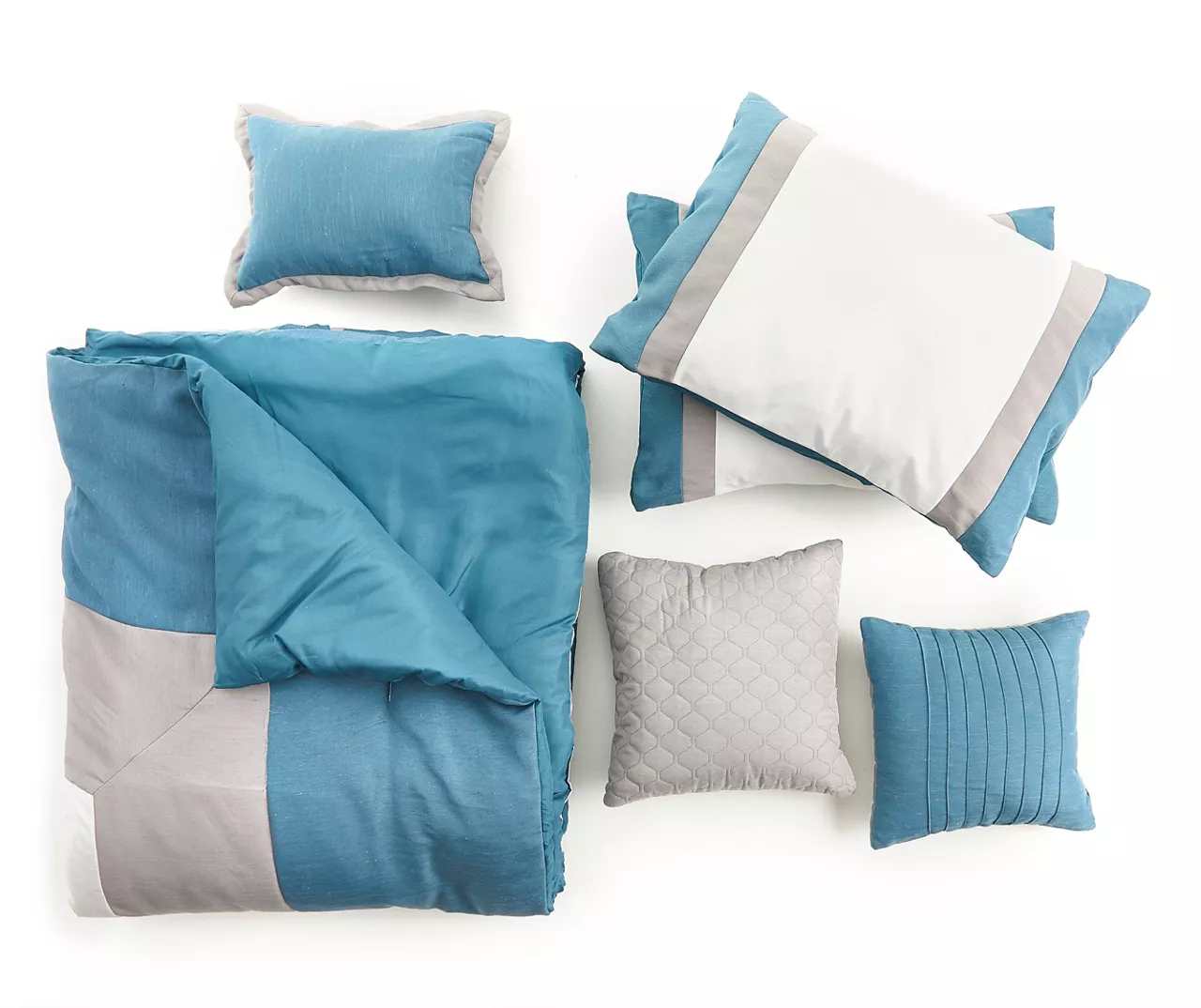 Vittorio Teal & Gray Comforter Set - Image 4