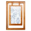 Double-Framed Blue Damask Hanging Wall Decor