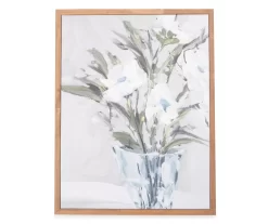 Blue Floral Vase Framed Canvas
