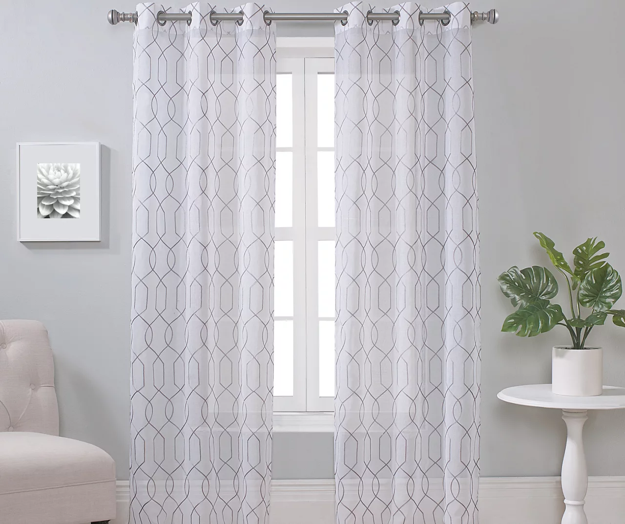 Broyhill Geo Sheer Grommet Curtain Panel Pair - Image 2