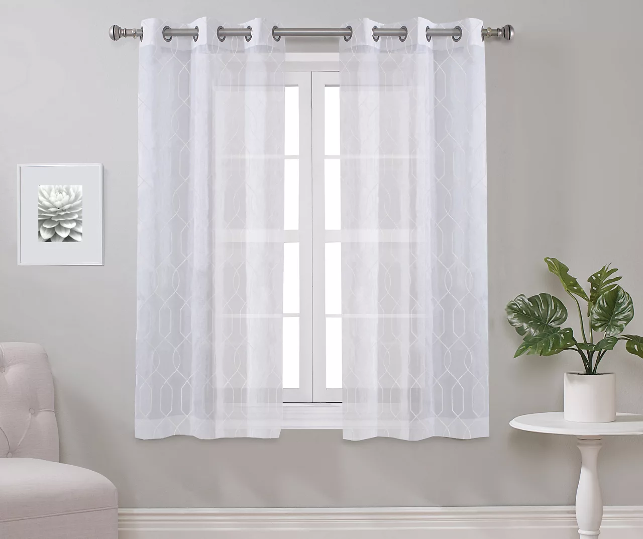 Broyhill Geo Sheer Grommet Curtain Panel Pair - Image 3
