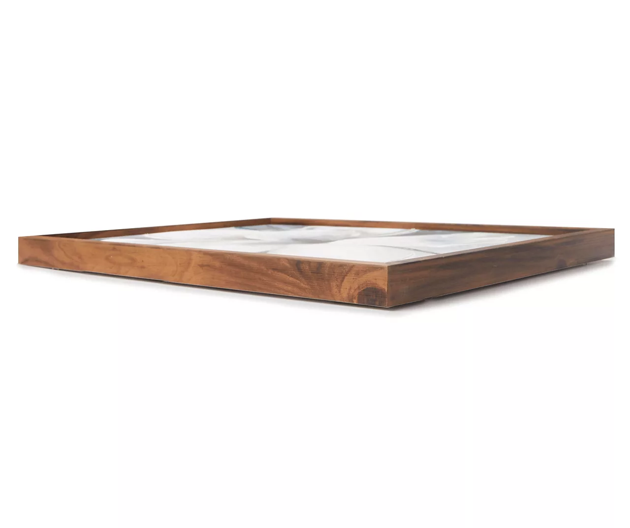 Framed White Floral Canvas - Image 2