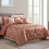 Broyhill Kirkwale Rust Floral Jacquard 8-Piece Comforter Set