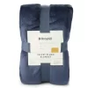 Navy Queen/King Velvet Plush Blanket
