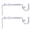 Legacy Satin Nickel Adjustable Curtain Rod Brackets, 2-Pack