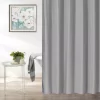 Gray Embossed Waffle Shower Curtain