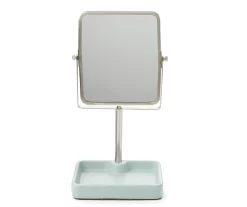 Slate Blue Glaze Square Tray Mirror