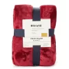 Deep Red Plaid Velvet Plush Queen/King Blanket
