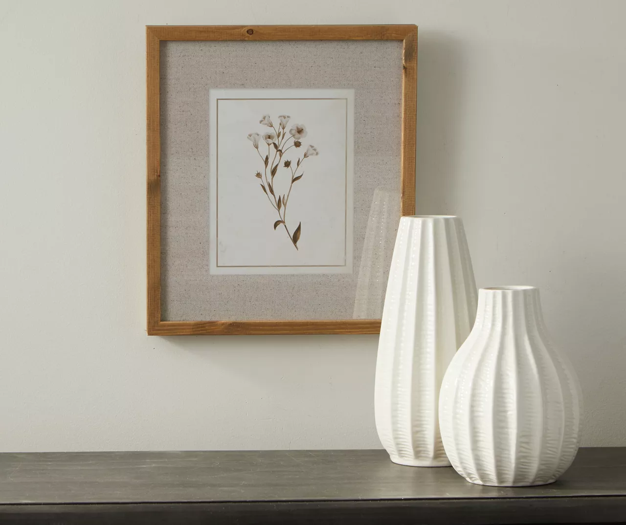 Floral Linen Framed Print - Image 3
