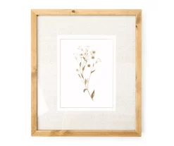 Floral Linen Framed Print