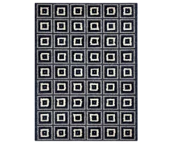 Broyhill Navy Square Pattern Klein Area Rug