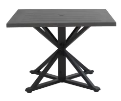 Broyhill Autumn Cove Wood Look Square Steel Patio Dining Table