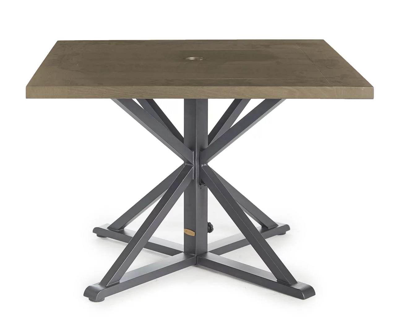 Broyhill Autumn Cove Wood Look Square Steel Patio Dining Table - Image 2