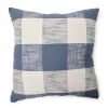 Linden Navy & Cream Buffalo Plaid Square Throw Pillow