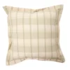 Market Sage & Beige Plaid Square Throw Pillow