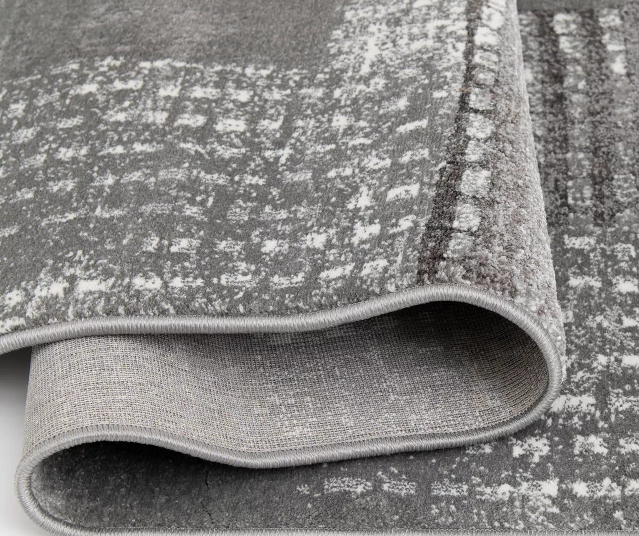 Hollyn Gunmetal Abstract Patchwork Area Rug, (5' X 7') - Image 4