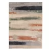 Hadlee Sand, Coral & Green Abstract Area Rug, (8' X 10')