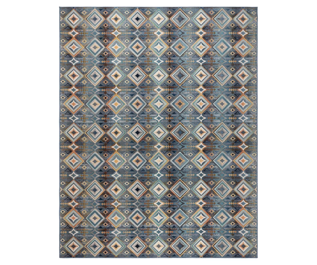 Broyhill Karok Blue & Yellow Geometric Outdoor Area Rug
