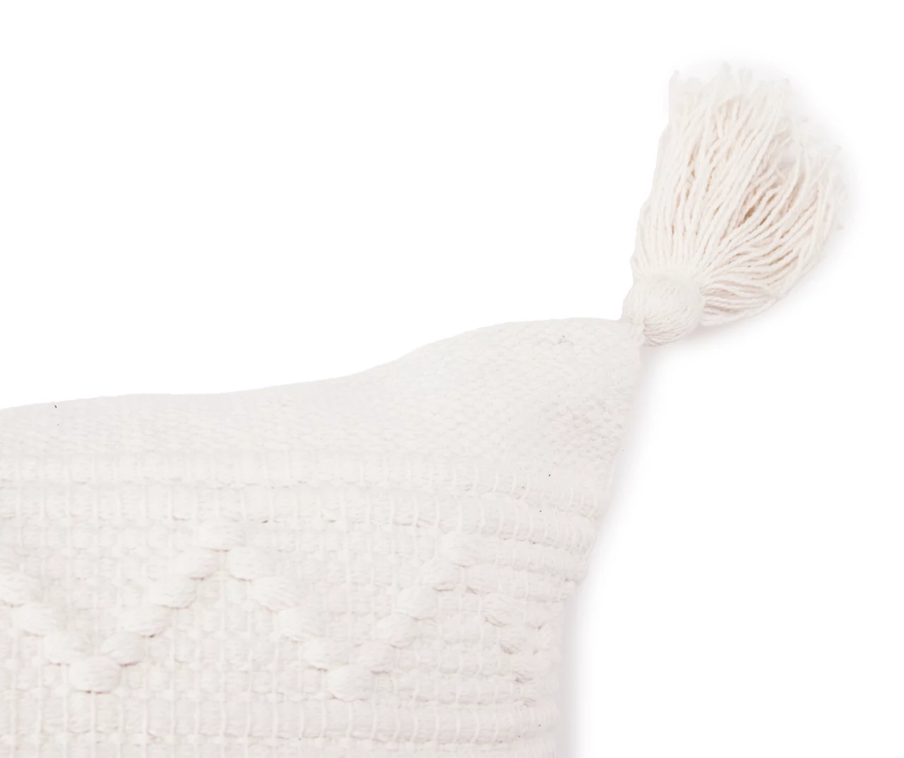 White Tamara Stripe Tassel-Accent Throw Pillow - Image 3