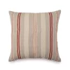 Gray & Red Stripe Throw Pillow