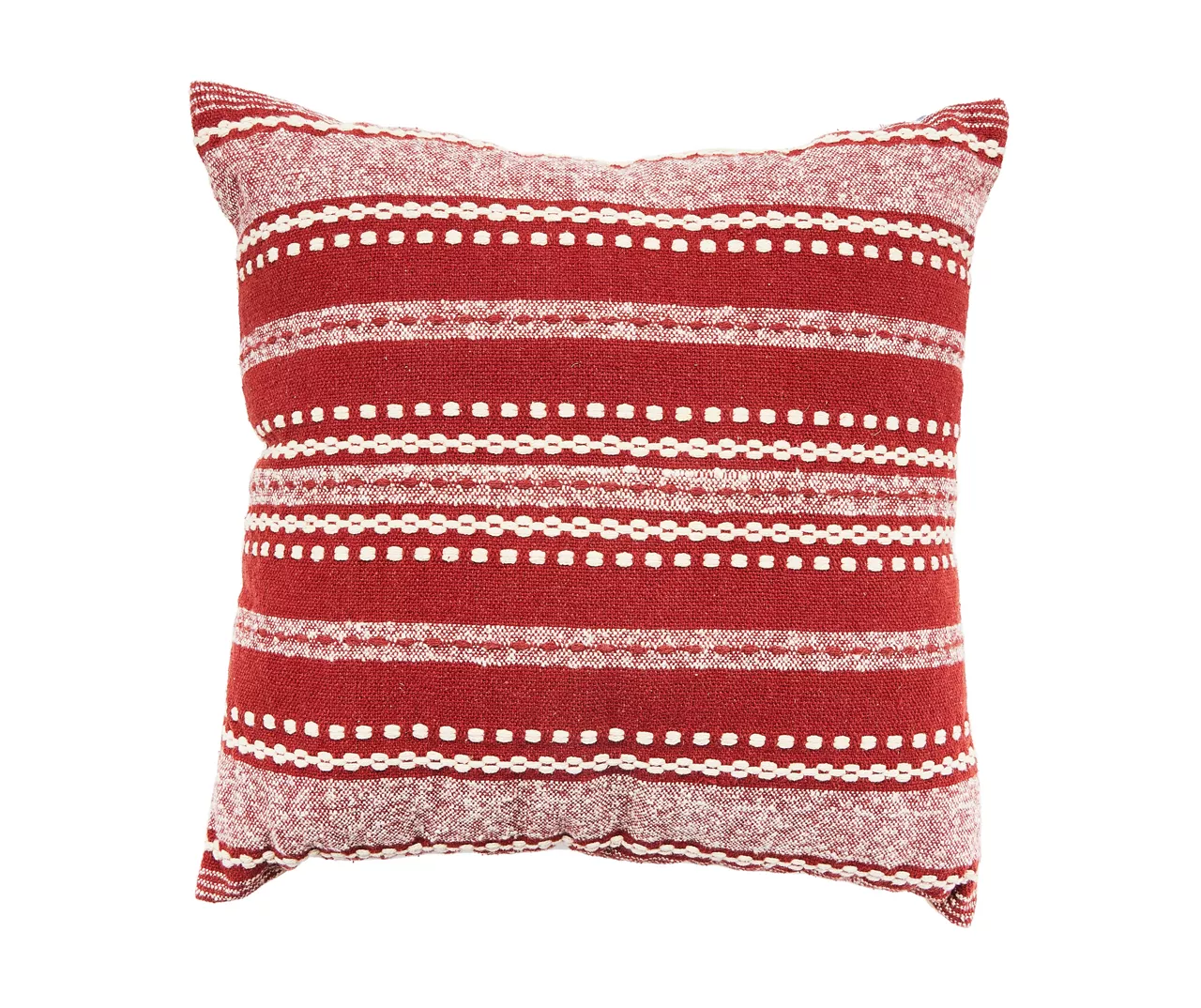 Sable Red & White Stripe Throw Pillow