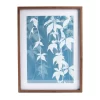 Blue & White Reductive Vine Framed Print