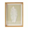 New Beginnings Green & White Feather Framed Wall Art
