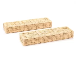 Natural Brown Woven Wall Shelf, 2-Pack