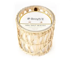 Wild Sedona Sea Salt Waves 2-Wick Seagrass Sleeve Candle, 14 Oz.