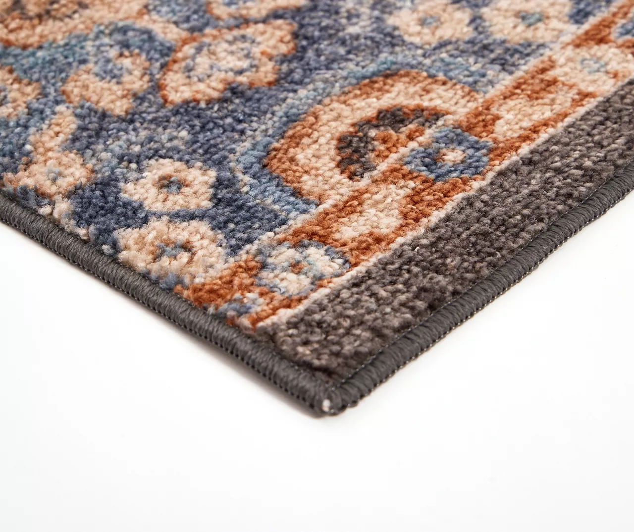 Broyhill Blue & Tan Traditional Floral Accent Rug - Image 7