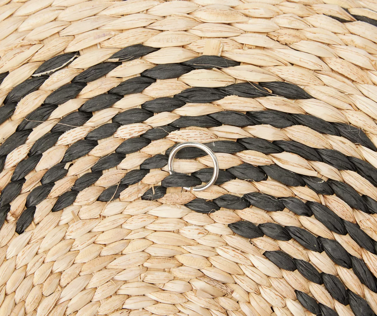 Tan & Black Spiral Woven Grass Wall Decor - Image 3