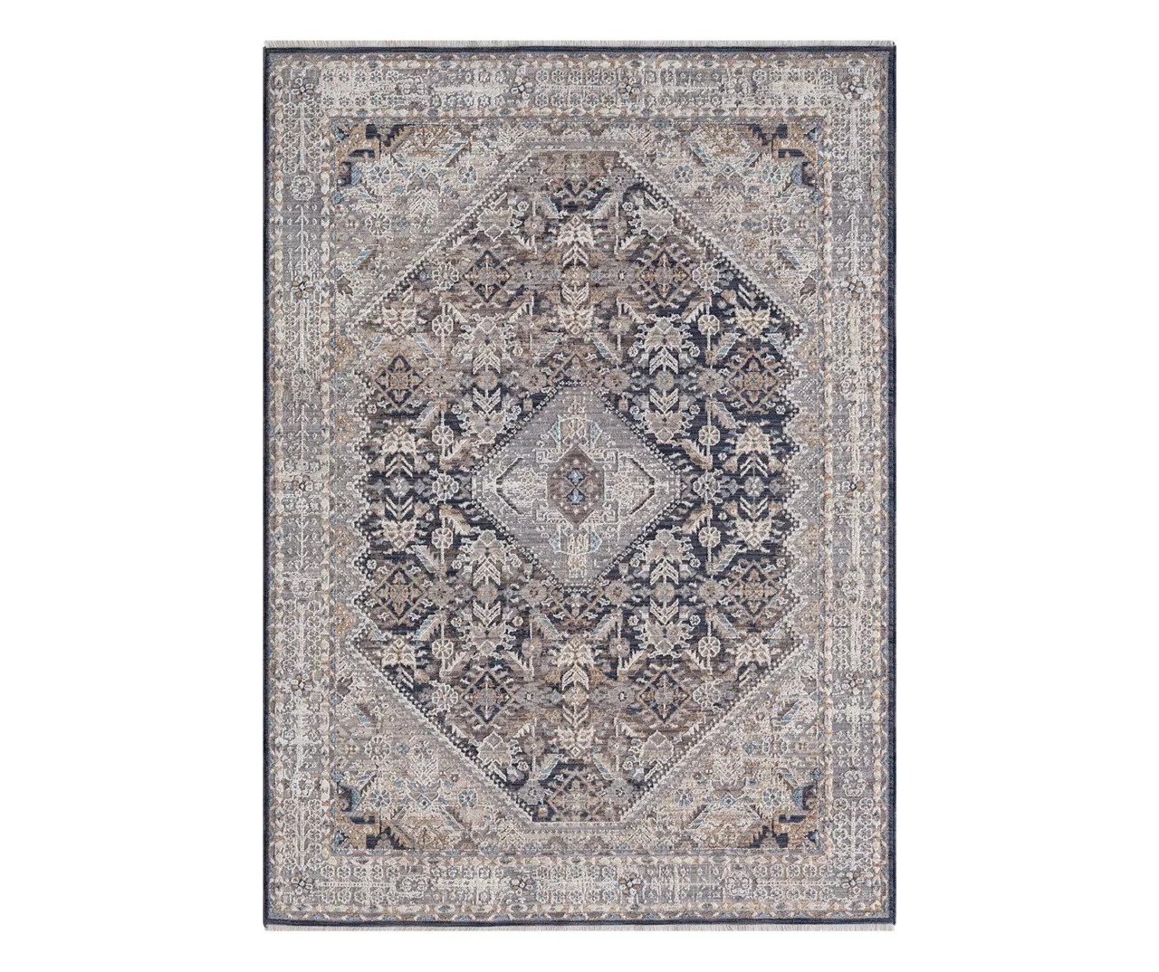 Broyhill Armada Gray & Navy Ornamental Medallion Area Rug - Image 3