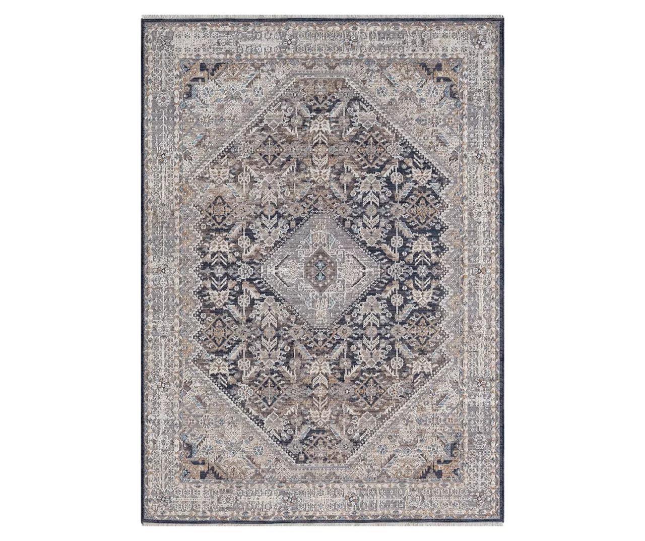 Broyhill Armada Gray & Navy Ornamental Medallion Area Rug