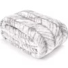 Gray & White Herringbone Twin/Full Plush Velvet Blanket