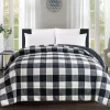 Black & White Buffalo Check Faux Fur Full/Queen Comforter